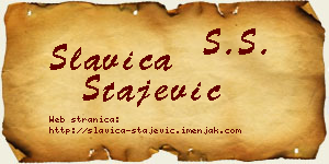 Slavica Stajević vizit kartica